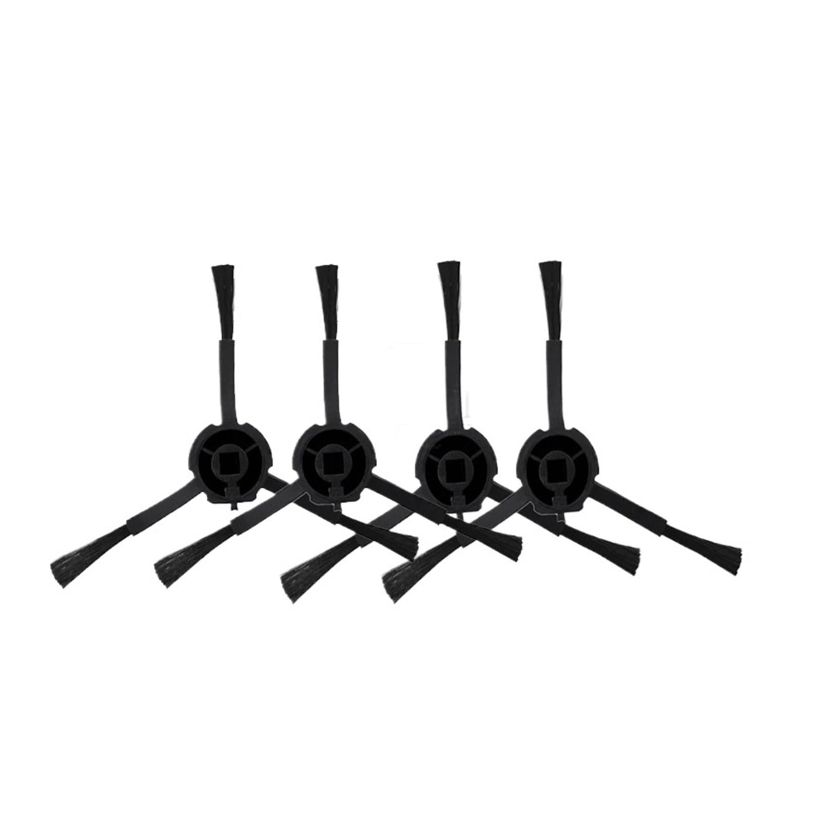 ASUIU 3-Arm Nylon Side Brush,Compatible For Xiaomi,Robot Vacuum-Mop,1C 2C 1T STYTJ01ZHM,Compatible For Dreame,F9 D9 Accessories Parts(Black 4pcs)