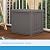 Suncast 22-Gallon Small Deck Box - Lightweight Resin Indoor/Outdoor Storage Container and Seat for Patio Cushions and Gardening Tools - Store Items on Patio, Garage, Yard - Stone Gray, Made in the USA