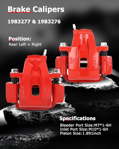 Image of cciyu 19B3277 19B3276 Rear Left & Right Brake Calipers With Bracket For Toyota For Sequoia 2008-2015,For Toyota For Tundra 2007-2015