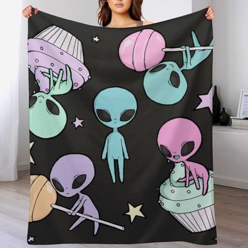 Couverture flanelle extraterrestre anti-boulochage de qualité supérieure