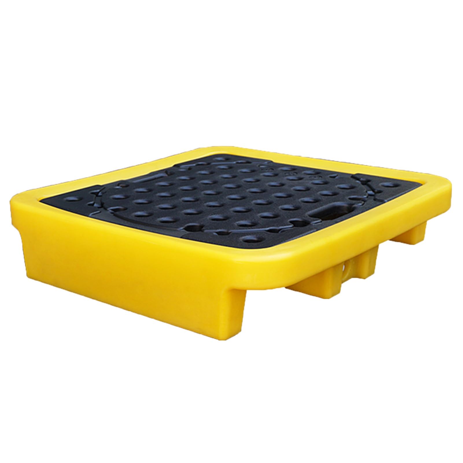 QUSYZD Oil Spill Tray, Leakproof Polyethylene Containment Pallet, Stackable Spill Platform with Drain Outlet & Flat Top Grating, Modular Spill Containment for Paint,E