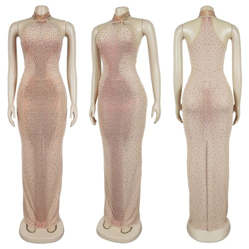 Image of PORRCEY Sexy Elegant Rhinestone Party Club Night Formal Dress for Women