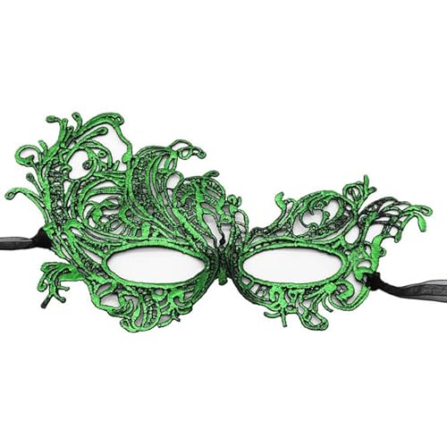 Losuya 1 masque vénitien en dentelle pour les yeux - Accessoire de déguisement - Vert Cover
