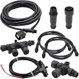 NMEA 2000 Starter Kit e cavo di interfaccia motore per motore fuoribordo Yamaha 2006-2023 Bundle, kit Dual Tees Terminators Marine 2K Network per Lowrance Garmin Replace# 000-0120-37 3004.6865