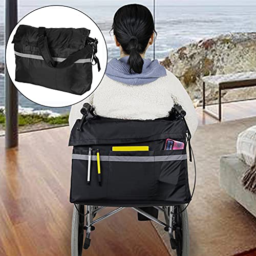 Multifunctional Wheelchair Storage Bag Walker Hanging Bag Cart Hanging Storage Bag One Shoulder Black Walker Hanging Bag #TOP5