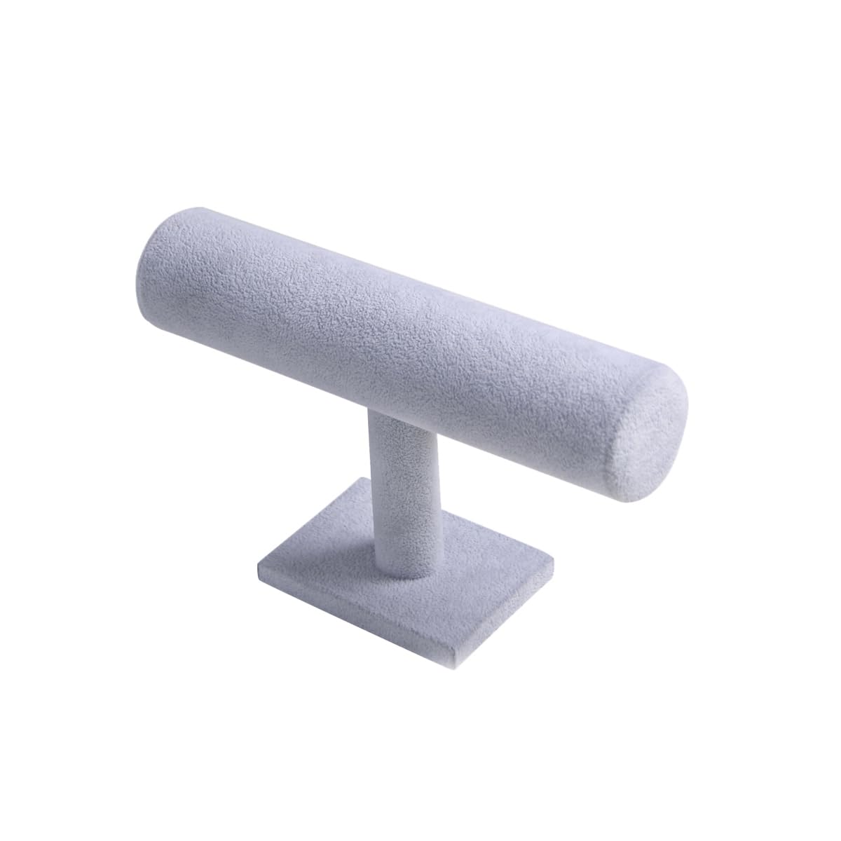 CowardCoward T-Bar Bracelet Holder Organizer Jewelry Display Boutique Watch Stand for Home Organization Storage (Gray Velvet)