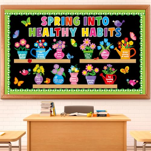 Spring Mental Health Awareness Bulletin Board Decorations Set Spring into