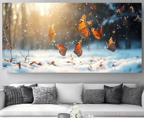 Diamond painting de mariposa de alta definición, lienzo de punto de cruz con diamantes DIY