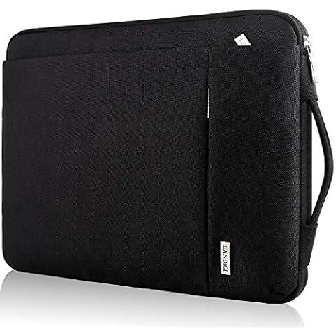 LANDICI 360°Protective Laptop Sleeve Case 13 13.3 14 Inch, Waterproof Computer Bag Cover with Handle for MacBook Air 13 2020-2022 M1/M2, MacBook Pro 13/14, Dell XPS 13, Chromebook 14, Black Cover