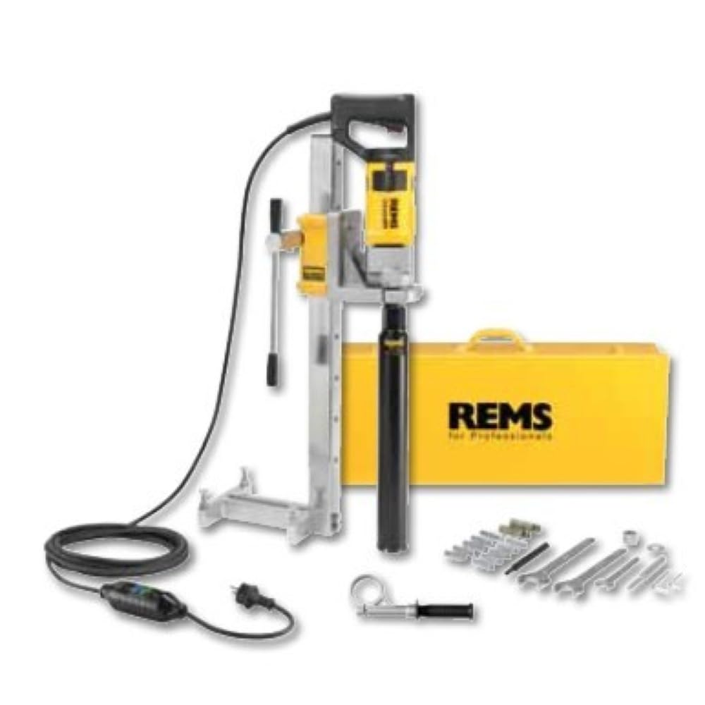 REMS Picus S1 Set Simplex 2 (elektrische Diamant-Kernbohrmaschine, für Handwerk und Industrie, Trocken- und Nassbohrungen, bis Ø 102 mm in Stahlbeton und bis Ø 162 mm in Mauerwerk) 180032 R220