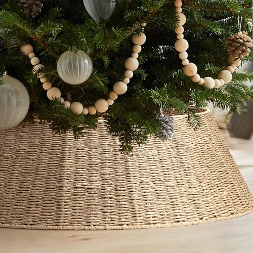 Hommtina Christmas Tree Collar- 42",Christmas Tree Base Christmas Basket Collar for Home, Living Room,for Covering Tree Stand (Burlywood4, 42 in) by Hommtina - Used condition - US$8.38