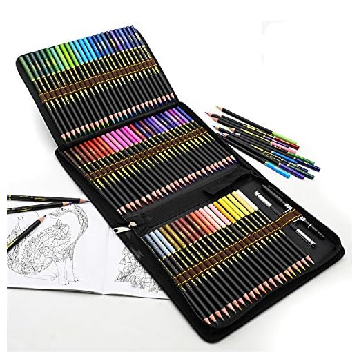 Lápices de Color Profesional, 72 Dibujo Lápiz de Madera Set Preafilado Con Minas a Base de Aceite Suave y Gruesa, Ideal para Colorear Adultos, Mandala, Suministros Escolares