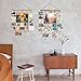 O-KIS Hanging Photo Display, Picture Frame Collage Set Includes Wood Clips, Golden Chain, Circular Wood Lid, with Crystal Pendent