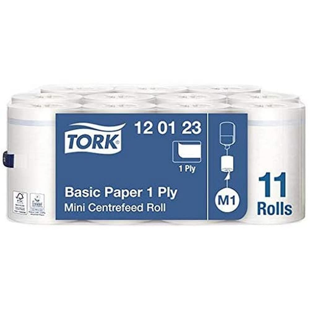 Tork Basic Mini Centerfeed 1-warstwowy papier M1, 11 rolek