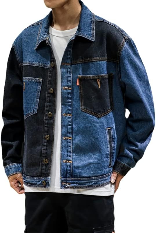 Autumn Hip Hop Patchwork Mens Denim Young Design Street Jeans Men Jacket Jackets Unisex Women Jean Coats