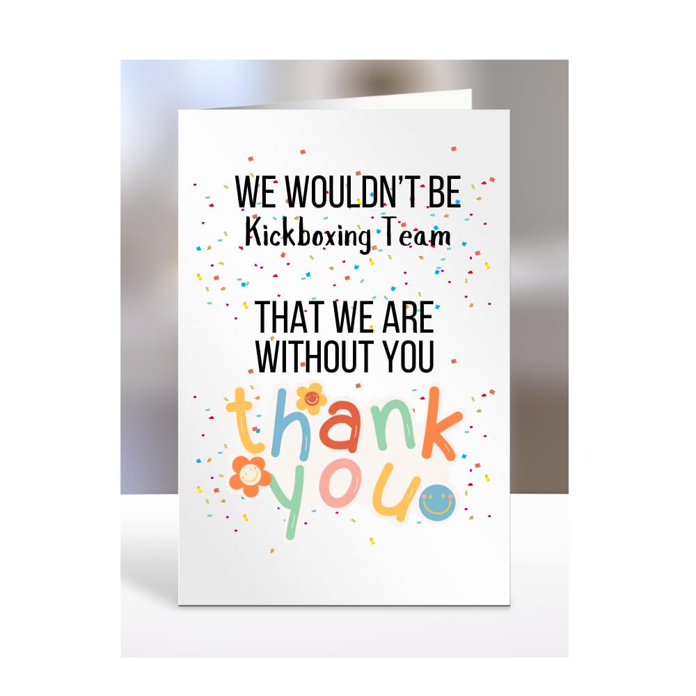 Kickboxing Card for kickboxer, Coach Gift, Thank You Present for Men or Women, Leaving or Retirement, Presents for Christmas, A5-157_59 โ image 1