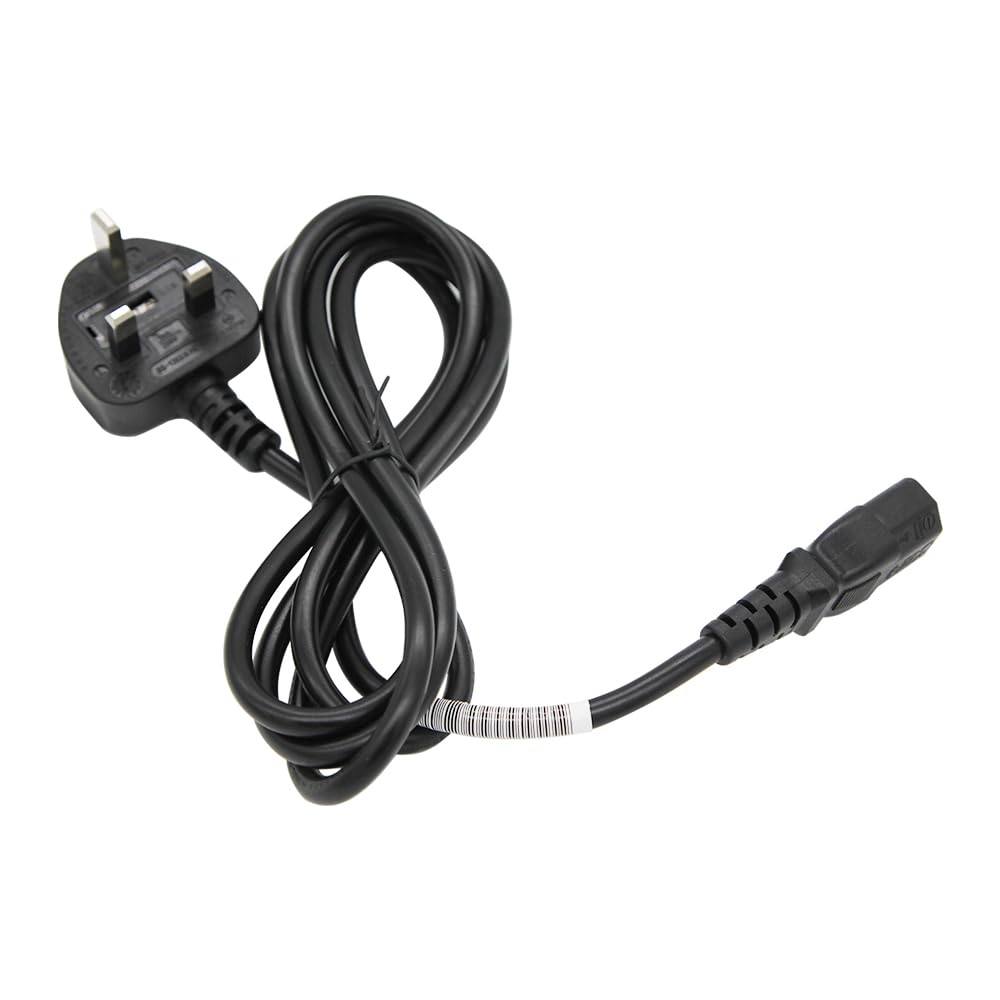LZUMWS 1.8M UK Plug Computer Power Cable 10A Replacement AC Power Cord TV/Monitor Power Cable Kettle Lead Power Cord Black