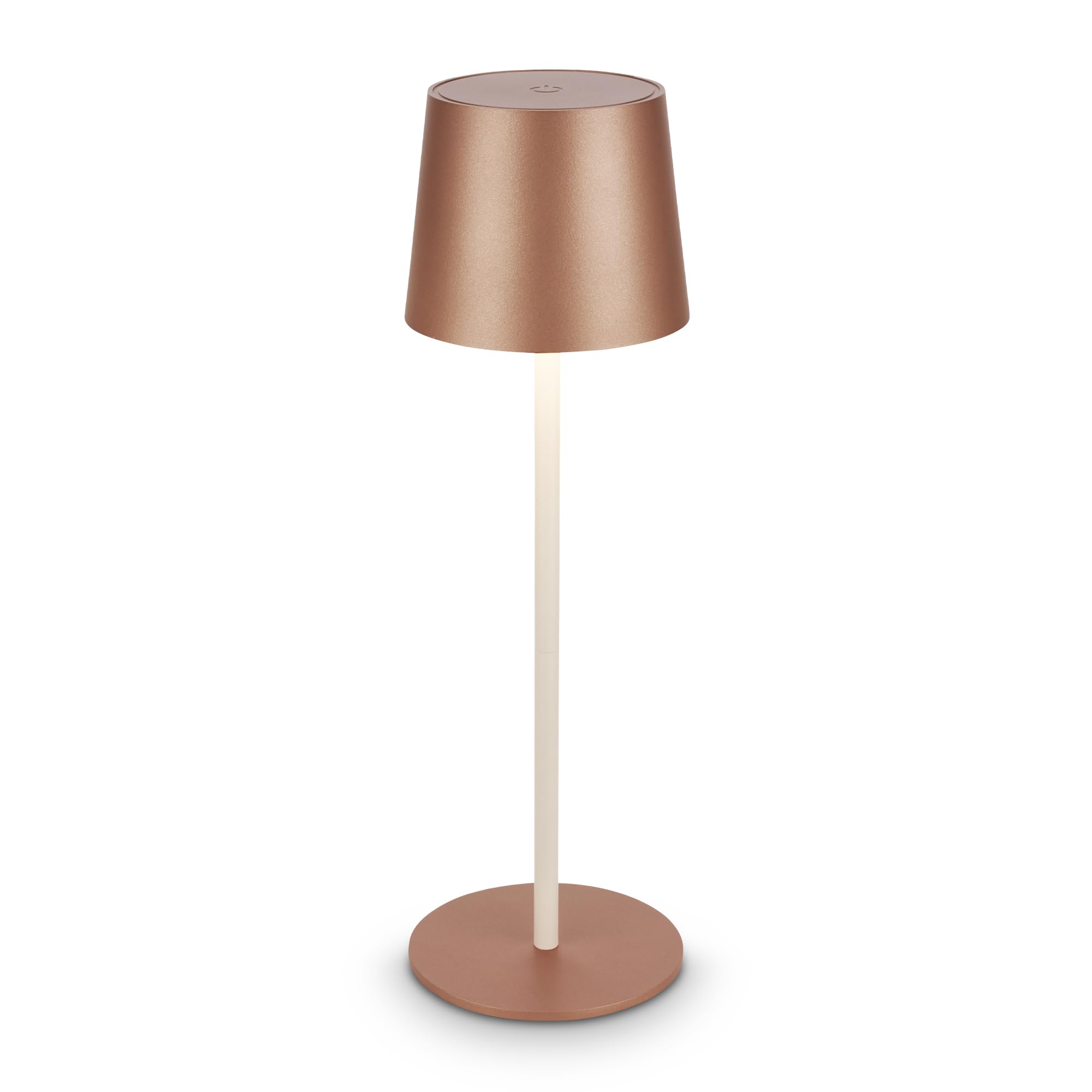 BRILONER - LED tafellamp draadloos IP44 met touch, dimbaar, oplaadbare batterij & lichtbron verwisselbaar, bedlamp, leeslamp, LED lamp, decoratieve lamp, oplaadbare batterij lamp, 13x20,6 cm, beige