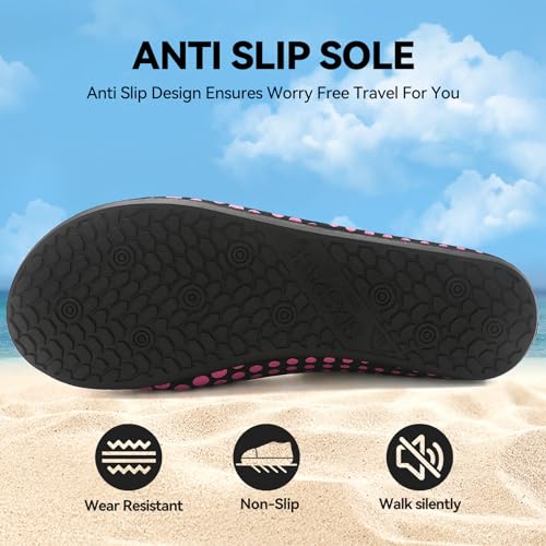 Image of Sixspace Water Shoes for Women Men Aqua Socks Swim Shower Beach Barefoot Pool Quick-Dry Non Slip Lake Surf