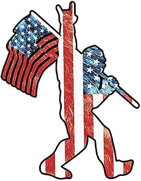 American Flag Decal-Patriotic Stickers Funny for Car, Truck, Jeep, Motorcycle, Helmet, Bumper, Decal for Laptop, Home Decoration 5 x 5 inch | H&S Design