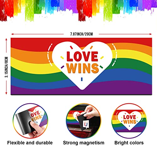 Tonhui MAGNET-2 10 Pcs Magnetic Bumper Decals Funny Bumper Stickers Rainbow Car Decals Prank Car Stickers Gay Pride Magnets thumb #2