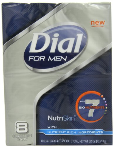 Dial for Men NutriSkin Glycerin Soap, 8 Count (Pack of 2)