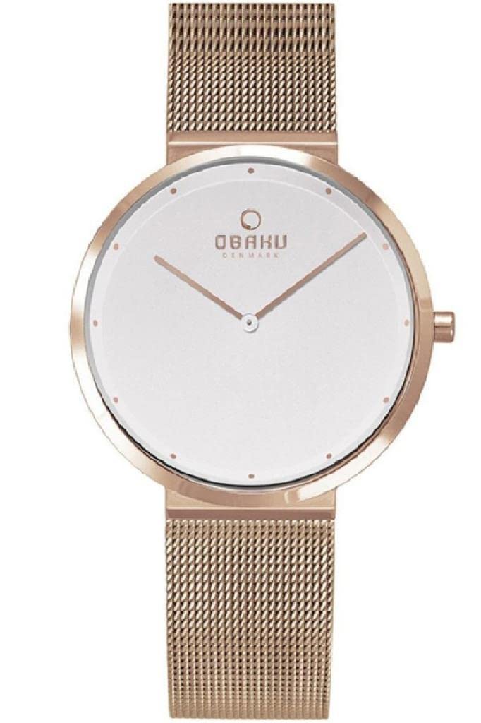 Obaku 4.9 mm Ultra Slim Sapphire Glass White Dial Women's Watch - V230LXVWMV