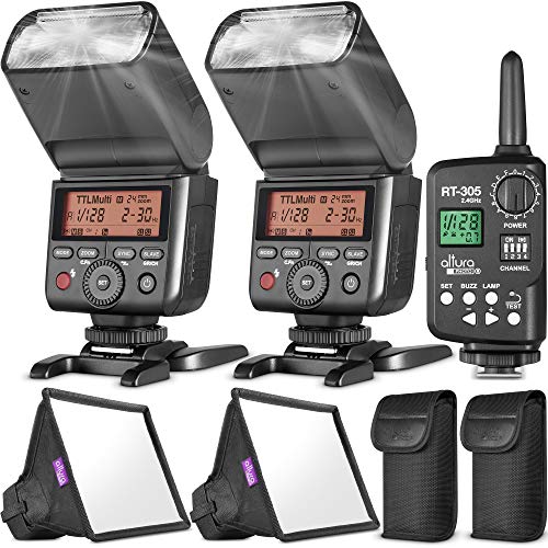 Altura Photo Professional Flash Set for Sony Mirrorless Cameras (2Pcs) 2.4GHz TTL AP-305S