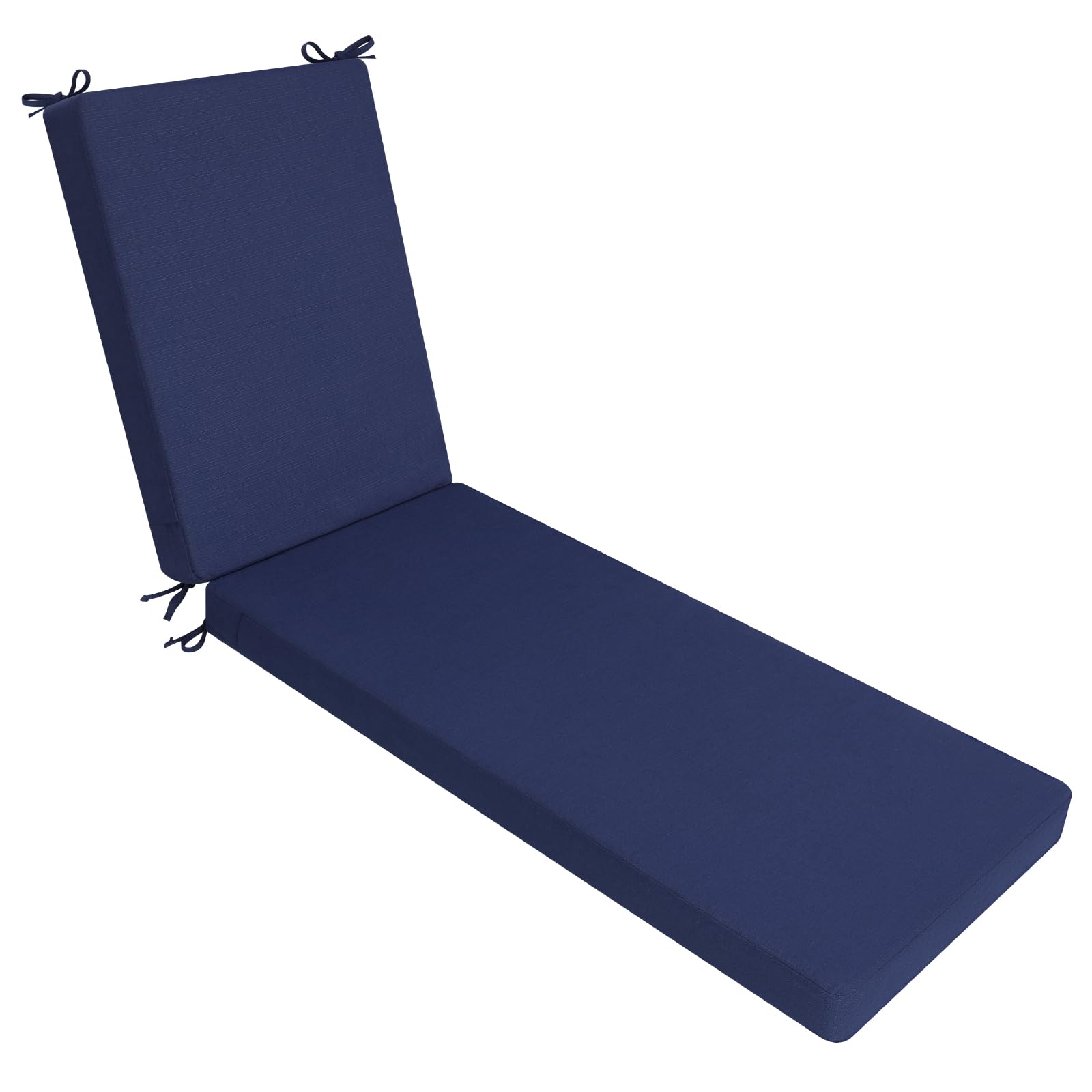 favoyard outdoor lounge chair cushion 72x21x3 in rainproof color fade-resistant & removable cover patio chaise lounge cushion with high resilience insert straps hidden zipper for pool lounge chairs
