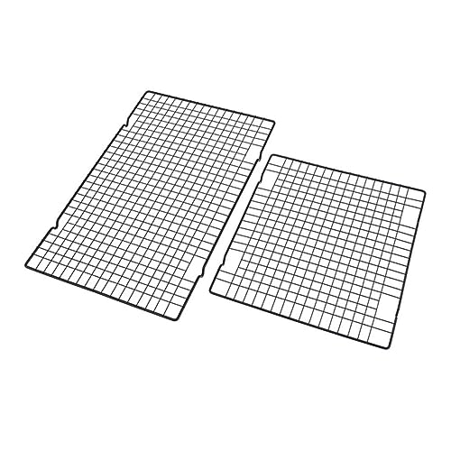 VALICLUD 2個 ノンスティック加工冷却ラック 長方形デザイン 大容量パン冷やす網 ケーキクーラー 家用 プロ用ベーキングツール お手入れ簡単