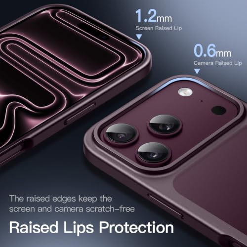 Image of JETech Matte Cover Case for iPhone New Pro, Dark Cherry