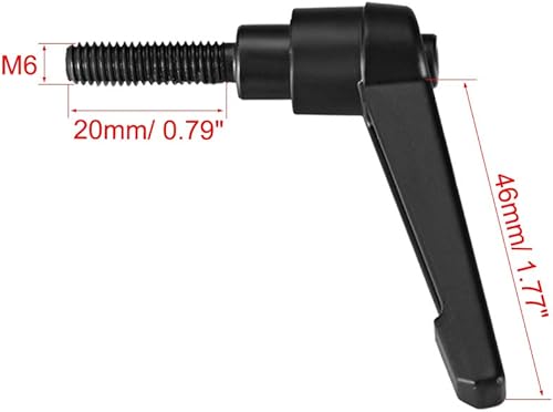 Miniatura 13 de uxcell 5 piezas de manija de palanca de sujeción ajustable M8 x 0.630 in óxido negro métrico acero al carbono macho roscado perillas de mano