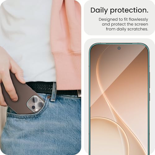 Image of ArmourPro Tempered Glass and Clear Camera Lens Protector for Oppo Reno 15 Pro, Edge to Edge Screen Guard, Anti-Bubble, Scratch Resistant, Anti-Fingerprint, Installation Kit | Clear
