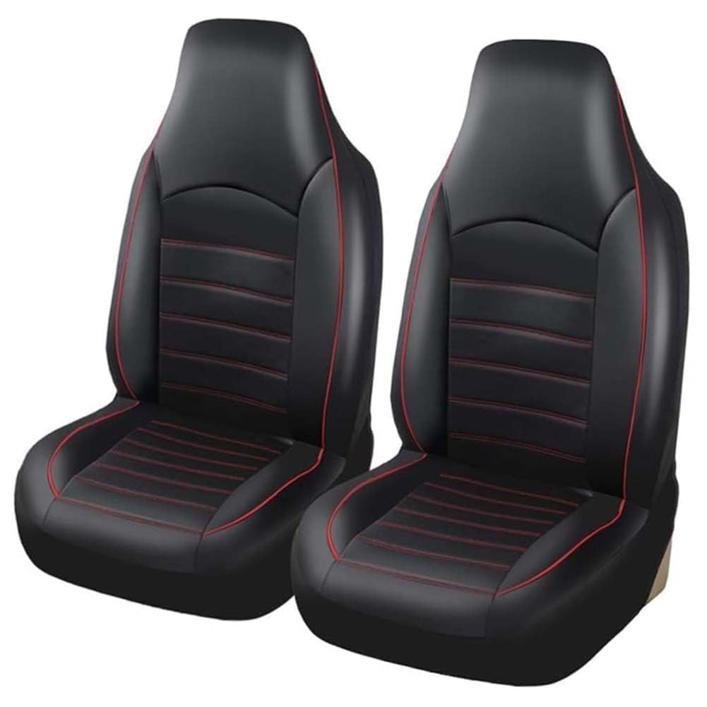Toets A/Red 2Pcs Pu Lether Cr Set Covers For Cupr Formentor 2020-2025, Bucket Set Covers Front Pir Wterproof Cr Set Covers Uto Interior Ccessories,