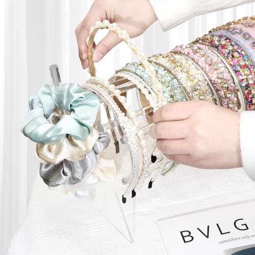 AOFLLU Suporte para Faixa de Cabeça, Suporte para Scrunchie, Organizador de Faixa de Cabeça de Acríl