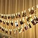 30 luci a LED per fotografie, luce bianca calda, 3 m, con illuminazione a batteria, decorazione da parete per foto e promemoria, per Natale, compleanno, San Valentino, matrimonio