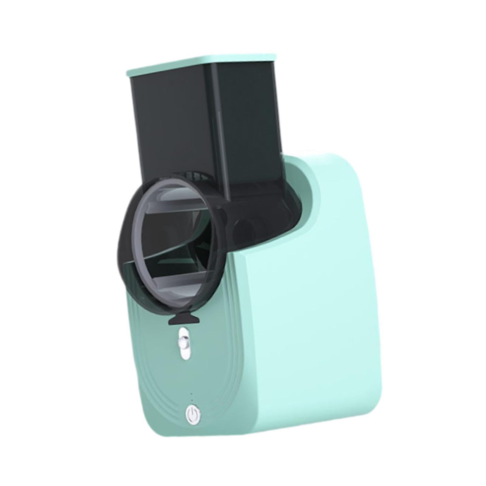 Rallador Eléctrico Rebanador Picador con 3 de Acero Inoxidable y Material Resistente Adecuado para Cocina Doméstica, Verde, Individual