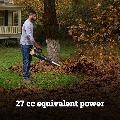 WORX Cordless String Trimmer & Leaf Blower Combo, 15'' 40V Weed Eater with Carbon Fiber Shaft, 530 CFM 40V Quiet Electric Blower with 57 dB, 2 × 4.0 Ah Batteries & Charger Included, WP925 by WORX - Image 5