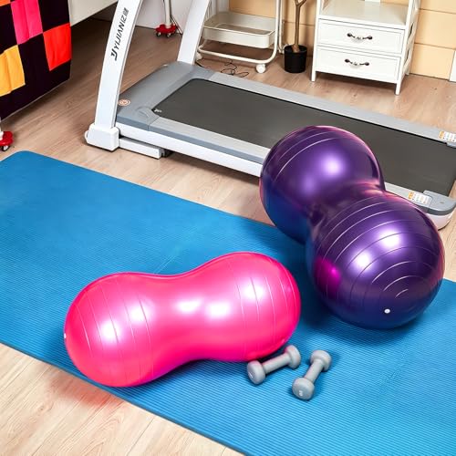 Image of Jexine Peanut Ball Set for Kids Yoga Balance Exercise Ball for Pregnancy & Home Gym, Includes 1 Pump & Different Size Options