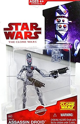 Exclusive Discount 70% Price  Hasbro Star Wars The Clone Wars Ziros Assassin Droid CW37 33/4 Inch Scale Action Figure
