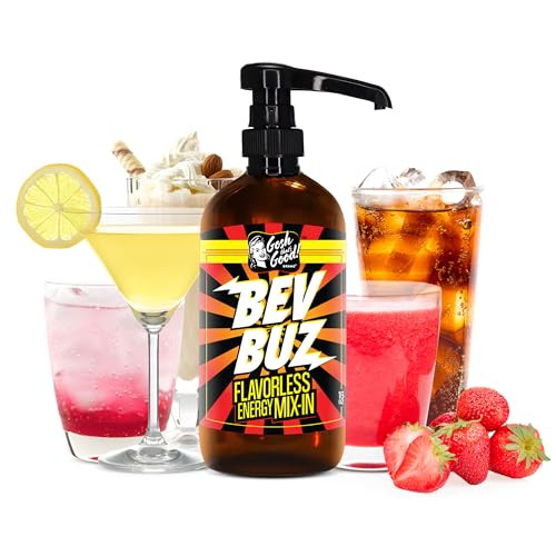 BEV BUZ™ Energy Drink Mix-In – Flavorless Liquid Caffeine Additive for Coffee, Tea, Smoothies,...