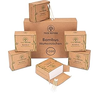 TRUE NATURE 1200 Bambus Wattestäbchen