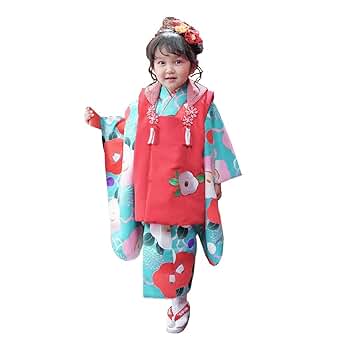 七五三 女の子　3歳　着物セット　グリーン　下駄 楽天市場】(七五三早割10%OFF9/18迄)七五三 着物 3歳 女の子