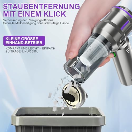 RABIGALA Handstaubsauger Akku 4-in-1,25000PA Handstaubsauger Kabellos,Autostaubsauger Akku, Elektrische Staubgebläse Druckluftspray 220000 U/min 3-Gang Staubgebläse für Computer, Küche, Sofa, Büro