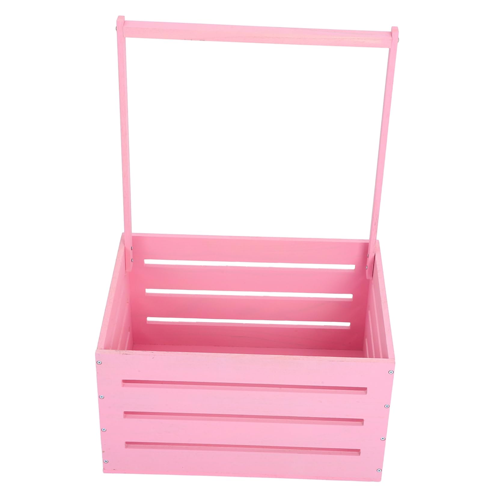 BESTonZON Holzaufbewahrungskorb Für Babyspielzeug Babywäschebox Geschenkkorb Zur Babyparty Rosa Mit Griff Platzsparendes Design Aus Natürlichen Materialien Gefertigt