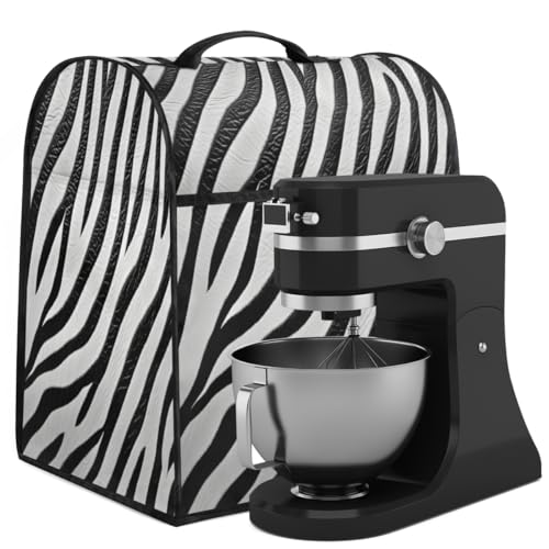 Coffee Maker Cover Zebra Skin Texture Kitchen Appliance Covers Small Appliance Covers Blender Cover Juicer Cover Dust Covers for Kitchen Appliances with Top Handle and Pockets,Washable,B471