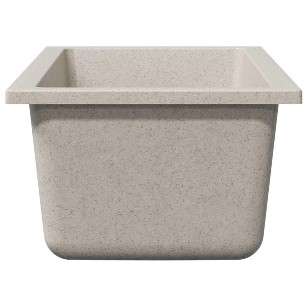 vidaXL Zlew kuchenny Beżowy 21 x 44 x 14 cm Granit