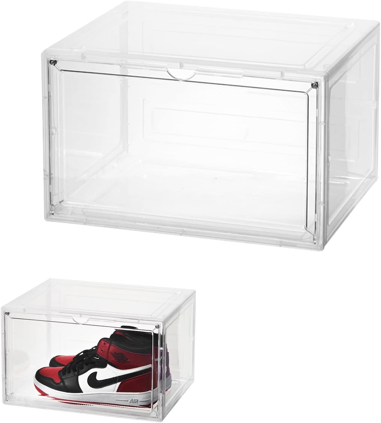 Lot De 20 Boîtes à Chaussures Pliables Transparentes Avec Couvercle - Rangement Pratique Et Empilable
