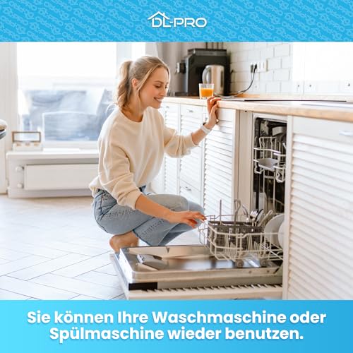 DL-pro Tauchrohr 1 1/4 × Ø 32 mm, 200 mm, verchromtes Metall, mit Geräteanschluss – Ersatz-Tauchrohr für Waschbecken-Siphons
