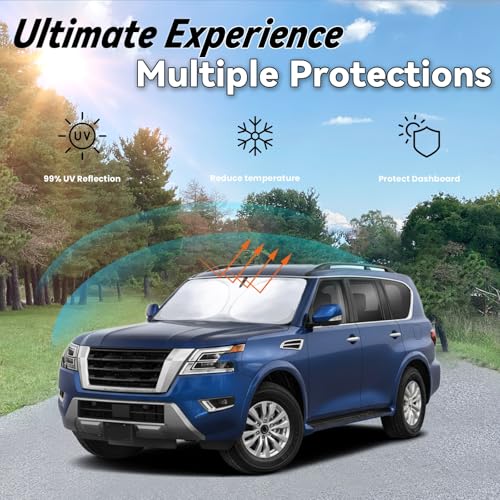Image of Windshield Sun Shade for Nissan Armada 2017-2026
